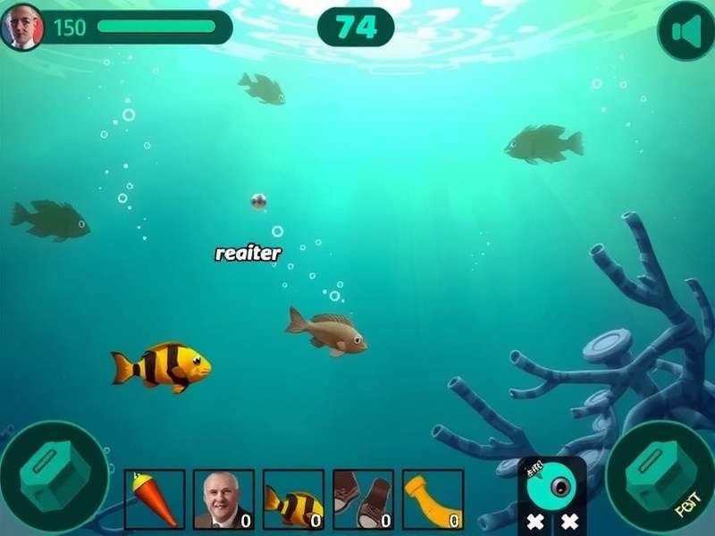 Ponda Sea Treasure Game Screenshot showing underwater exploration